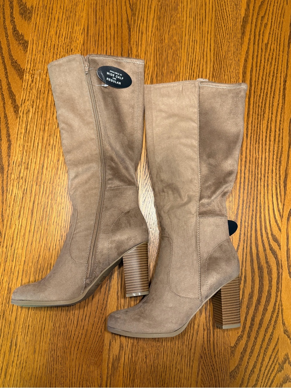 NEW Style & Co Addyy Taupe Microsuede Knee High Boots Women’s 8.5M NIB